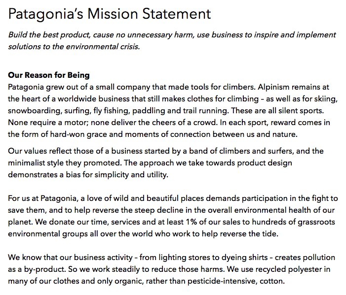 patagonia mission