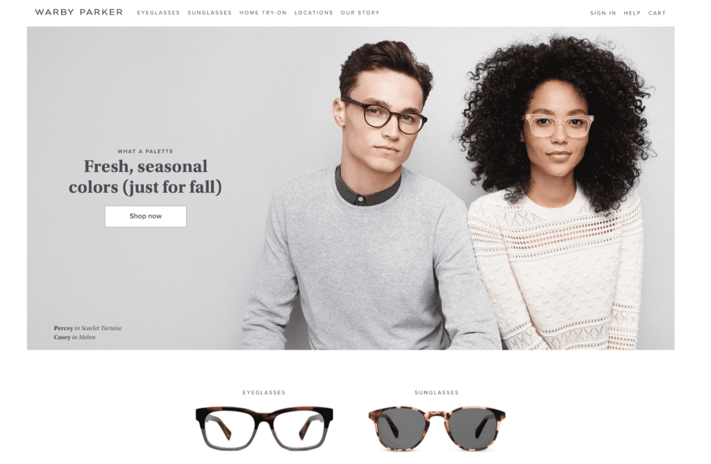 Warby Parker - Homepage